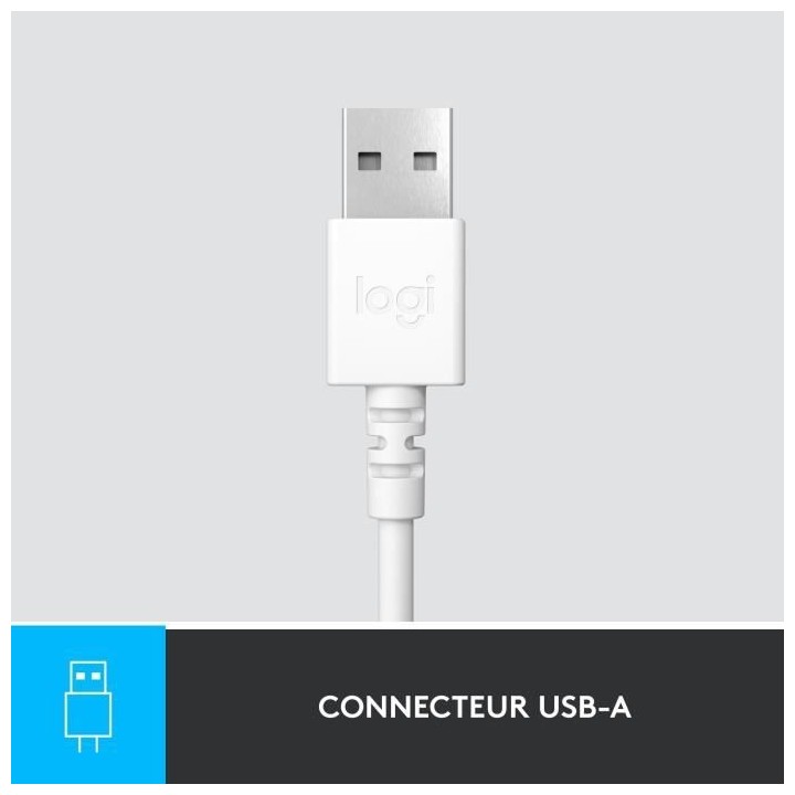 Logitech H390 Casque Filaire Stéréo avec Microphone Antibruit, USB-A