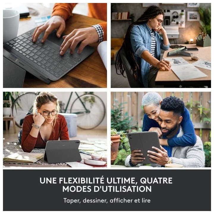 Logitech Combo Touch Étui clavier pour iPad détachable 10e générat