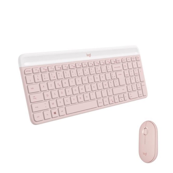 Logitech MK470 Slim Combo Clavier et Souris sans Fil Compacte, Ultra S