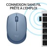 Logitech M171 Souris Sans Fil 2,4 GHz avec Mini-récepteur USB, Suivi Optique, Ambidextre - Bleu Gris