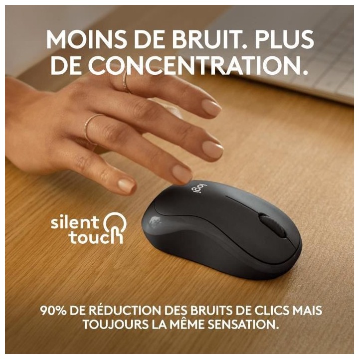 Logitech M240 Souris Bluetooth, Sans fil, Compacte, Portable, Suivi fl