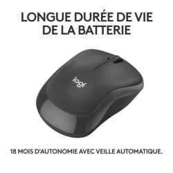 Logitech M240 Souris Bluetooth, Sans fil, Compacte, Portable, Suivi fluide - Graphite