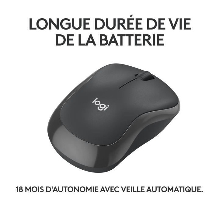 Logitech M240 Souris Bluetooth, Sans fil, Compacte, Portable, Suivi fl