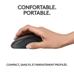 Logitech M240 Souris Bluetooth, Sans fil, Compacte, Portable, Suivi fluide - Graphite