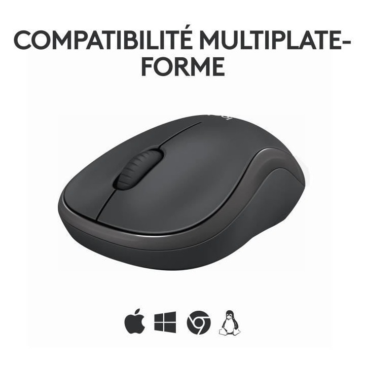 Logitech M240 Souris Bluetooth, Sans fil, Compacte, Portable, Suivi fl