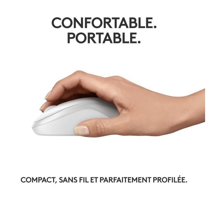 Logitech M240 Souris Bluetooth, Sans fil, Compacte, Portable, Suivi fl