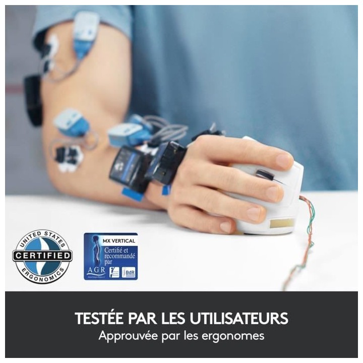 Souris Ergonomique - Sans fil - LOGITECH - MX VERTICAL - Graphite