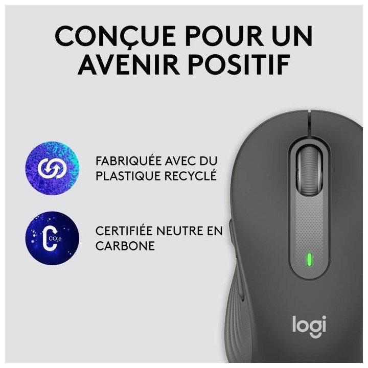 Souris Sans Fil Logitech Signature M650 - Silencieuse, Bluetooth, Bout