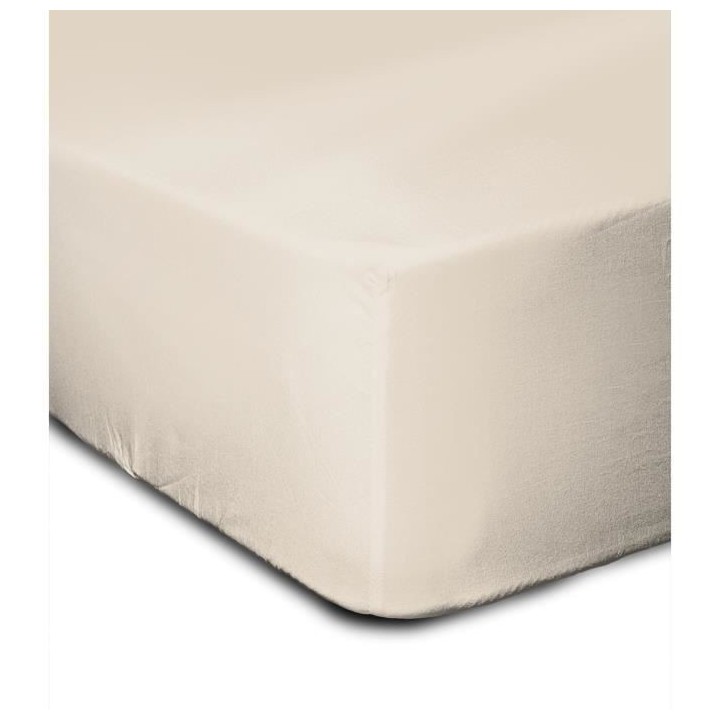 Drap housse - 100% coton - 160 x 200 + Bonnet 30 cm - LOVELY HOME