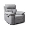 Fauteuil relax manuel - BELEM - Tissu Gris - L 97 x P 94 x H 101 cm