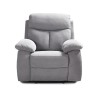 Fauteuil relax manuel - BELEM - Tissu Gris - L 97 x P 94 x H 101 cm