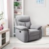 Fauteuil relax manuel - BELEM - Tissu Gris - L 97 x P 94 x H 101 cm