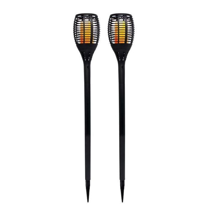 LUMI JARDIN Lot de 2 mini torches solaires Maity Sun - Effet flamme -
