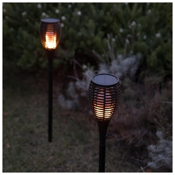 LUMI JARDIN Lot de 2 mini torches solaires Maity Sun - Effet flamme -