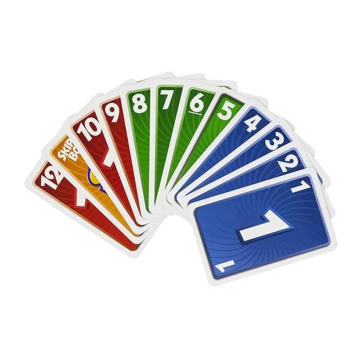 Mattel Games - SKIP-BO - Jeu de Cartes Famille - 2 a 6 joueurs - Des 7