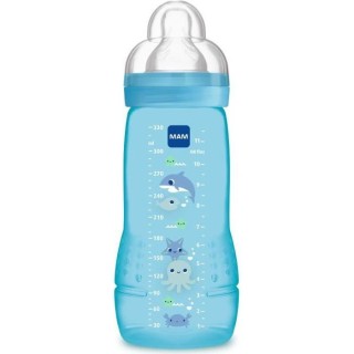 MAM Easy Active 2eme Âge Biberon +6m Bleu 330ml