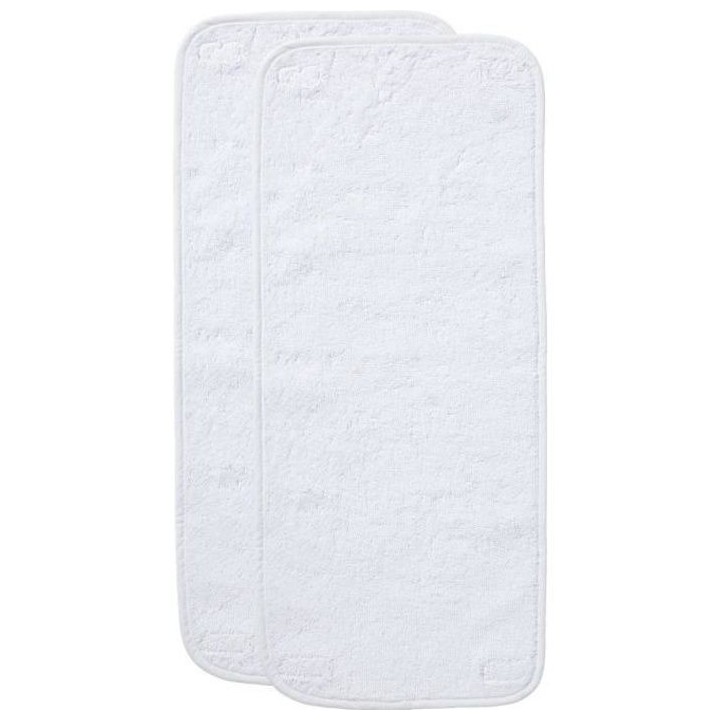 BABYCALIN Lot 2 serviettes pour matelas a langer blanc