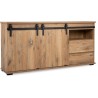 Buffet Manzano - Panneaux de particules - Chene Flagstaff - 2 portes coulissantes, 2 tiroirs, 1 niche - L 180 x H 87 x l 40 cm