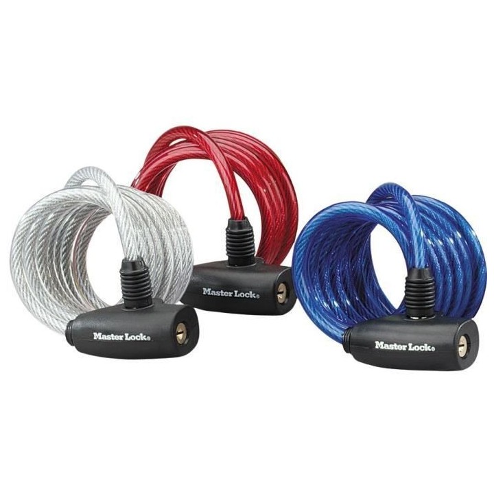 Masterlock antivol câble 8mm serrure a clés