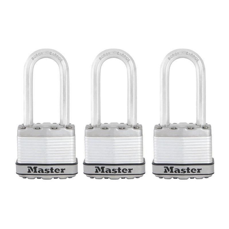 Master Lock Cadenas Excell 3 pcs Acier 45 mm M1EURTRILH