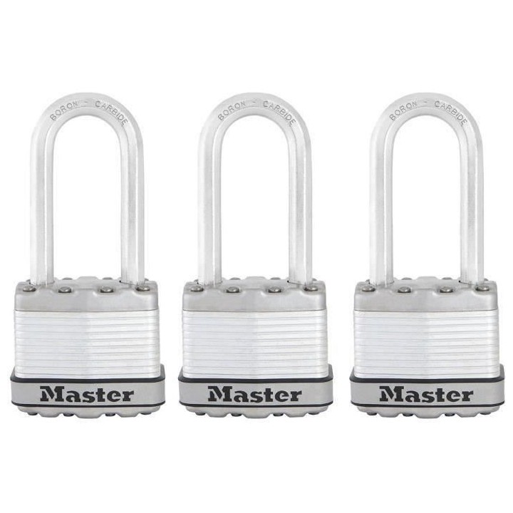 Master Lock Cadenas Excell 3 pcs Acier 45 mm M1EURTRILH