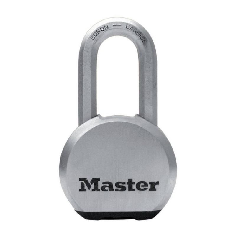 MASTER LOCK Cadenas Haute Sécurité [A Clé] [Acier Inoxydable] [Anse Longue] [Extérieur] M830EURDLH