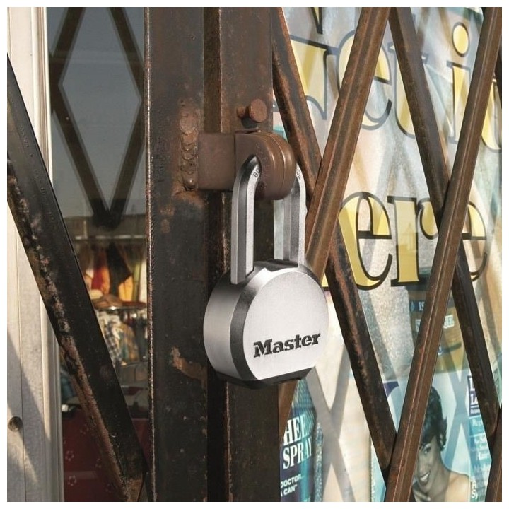 MASTER LOCK Cadenas Haute Sécurité [A Clé] [Acier Inoxydable] [Anse