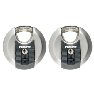 Lot de 2 cadenas a disque MASTERLOCK M40EURT - Robuste - Acier inoxyda