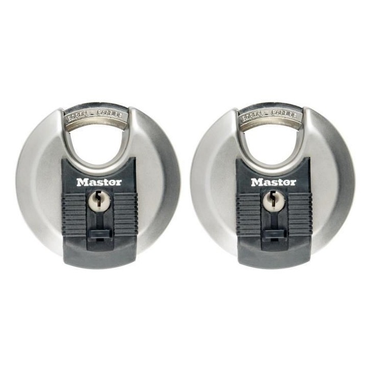 Lot de 2 cadenas a disque MASTERLOCK M40EURT - Robuste - Acier inoxyda