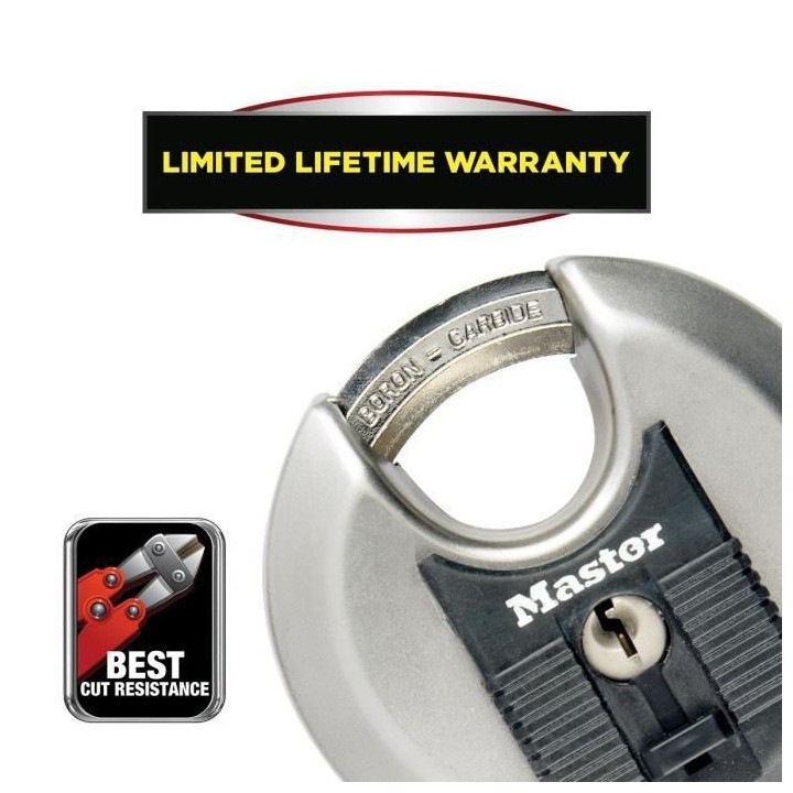 Lot de 2 cadenas a disque MASTERLOCK M40EURT - Robuste - Acier inoxyda