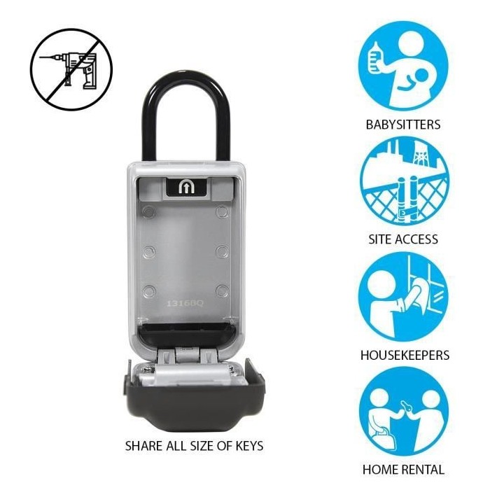 MASTER LOCK Boite a clés sécurisée rétroéclairée - A anse