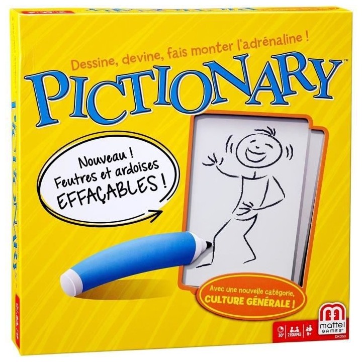 PICTIONARY Jeu de société et de dessin - 2 a 4 équipes - 8 ans et +