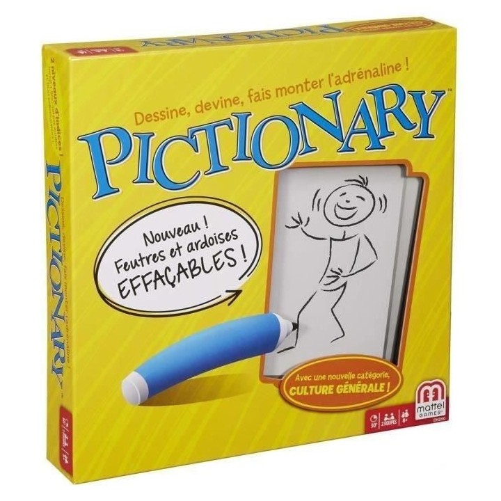 PICTIONARY Jeu de société et de dessin - 2 a 4 équipes - 8 ans et +