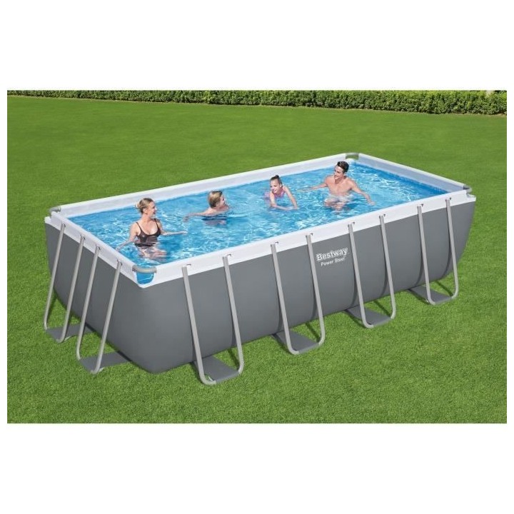 BESTWAY Piscine hors sol Power Steel™ 488 x 244 x 122 cm, filtre a s