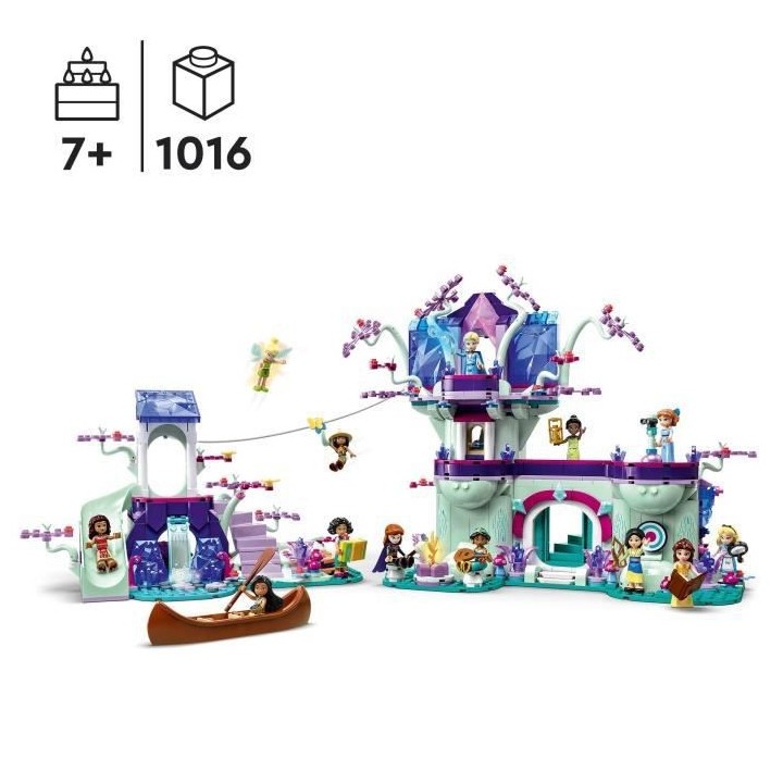 LEGO Disney 43215 La Cabane Enchantée dans l'Arbre, avec 13 Mini-Poup