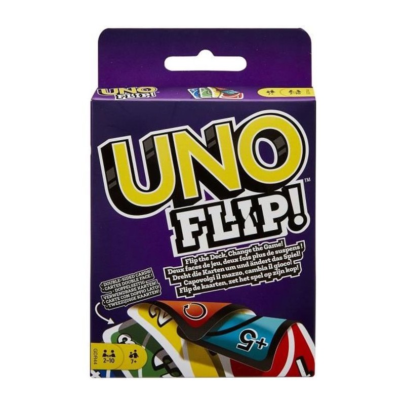 Mattel Games - Uno Flip - Jeu de Cartes Famille - Des 7 ans