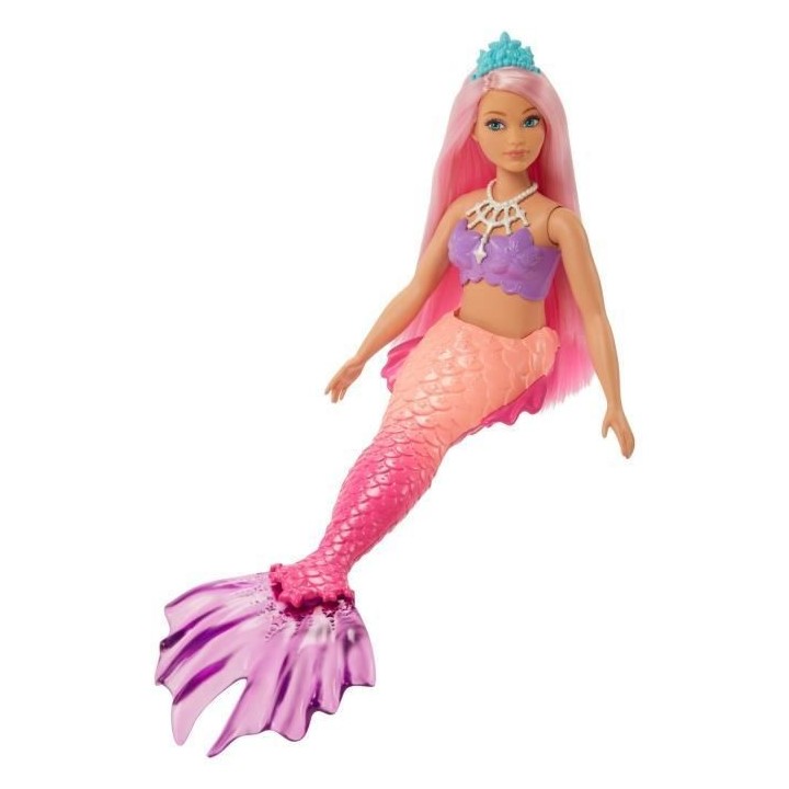 Barbie - Barbie Sirene Corail - Poupée - 3 Ans Et +