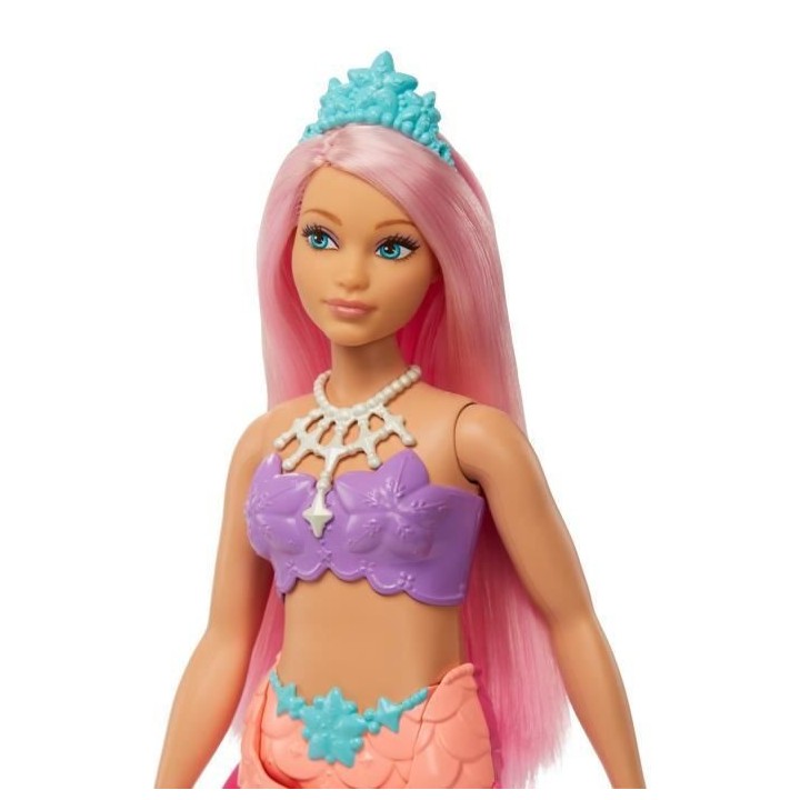Barbie - Barbie Sirene Corail - Poupée - 3 Ans Et +