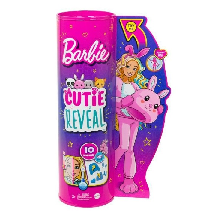 Barbie - Barbie Cutie Reveal Lapin - Poupée - 3 ans et +