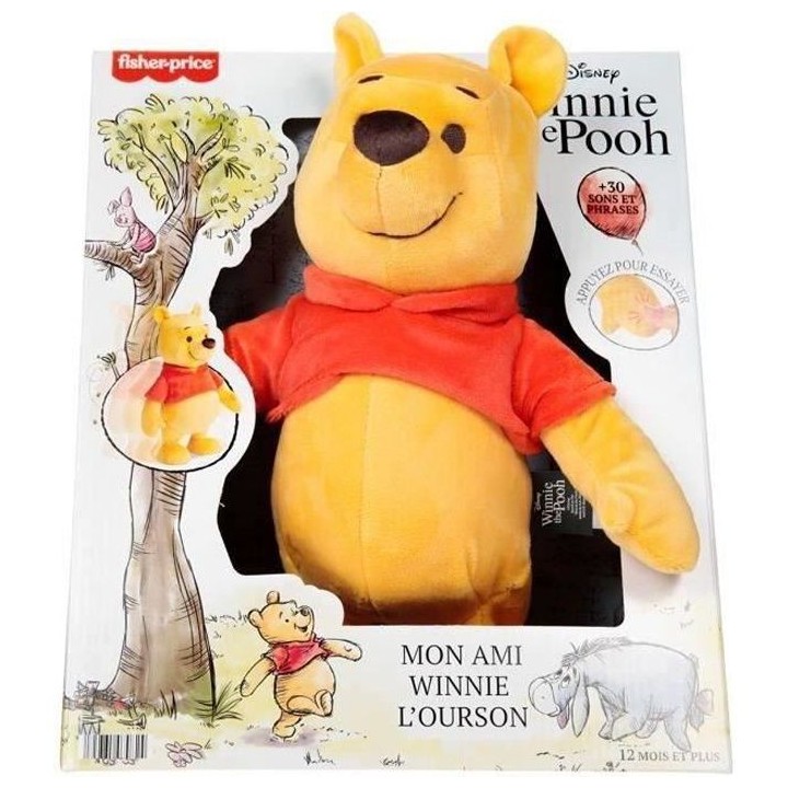 Peluche Winnie l'ourson marche et chante