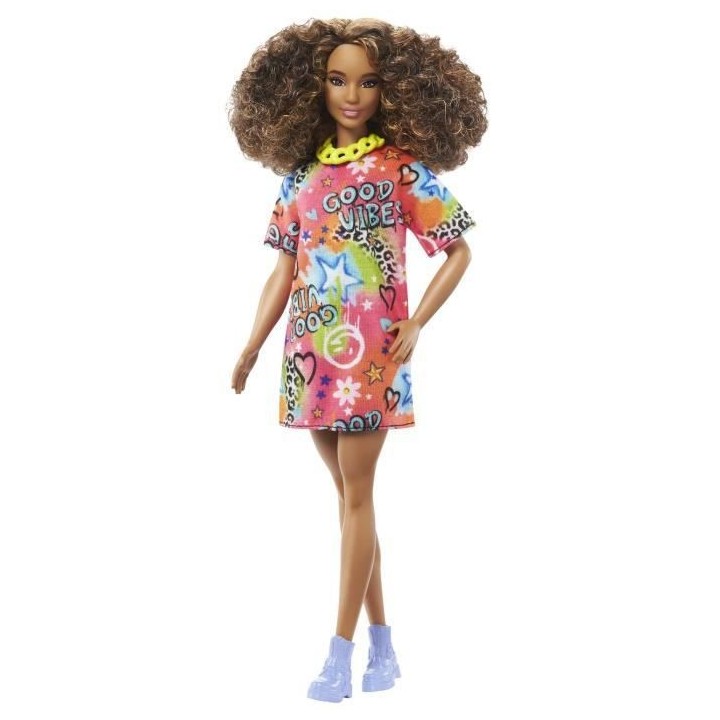 Barbie - Barbie Fashionista Robe Motif - Poupée - 3 Ans Et +