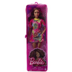 Barbie - Barbie Fashionista Robe Motif - Poupée - 3 Ans Et +