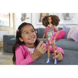 Barbie - Barbie Fashionista Robe Motif - Poupée - 3 Ans Et +