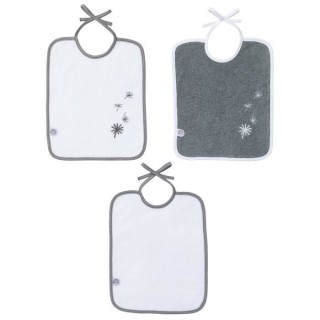 BABYCALIN Jeune Pousse Lot de 3 bavoirs naissance - 20 x 25 cm