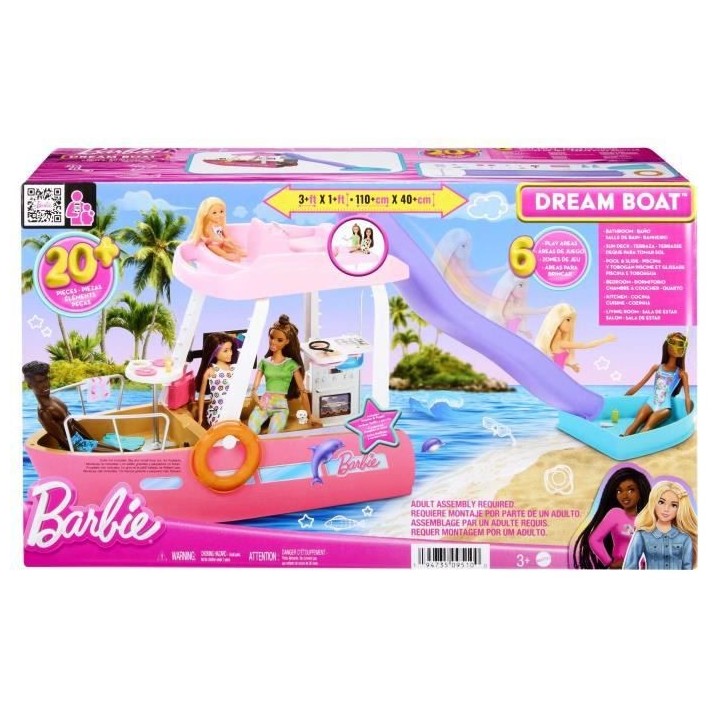 Barbie - Le Bateau De Reve De Barbie - Accessoires Poupée - 3 Ans Et