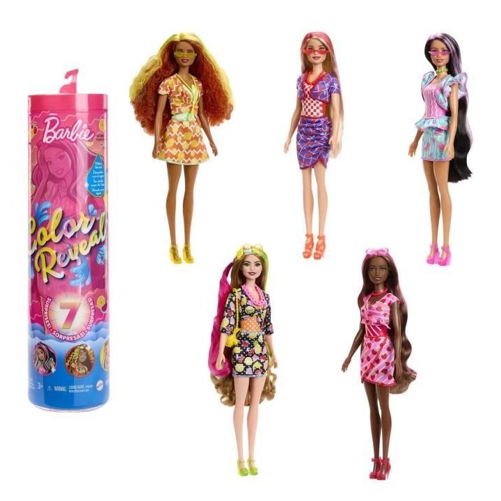 BARBIE - ASST BARBIE COLOR REVEAL FRUIT - poupée - 3 ans et +