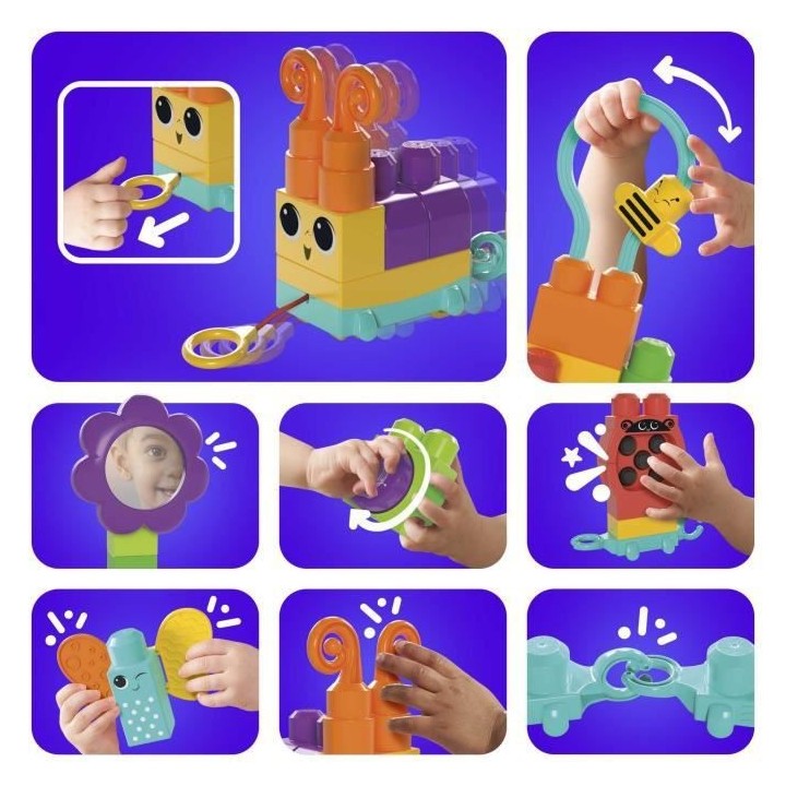 Mega Bloks Ips - Chenille Des Sens A Construire - Construction - 12 Mo