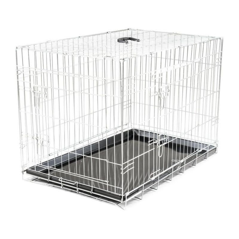 VADIGRAN Cage métallique pliable Classic - 91 x 61 x 66 cm - Argent - Pour chien