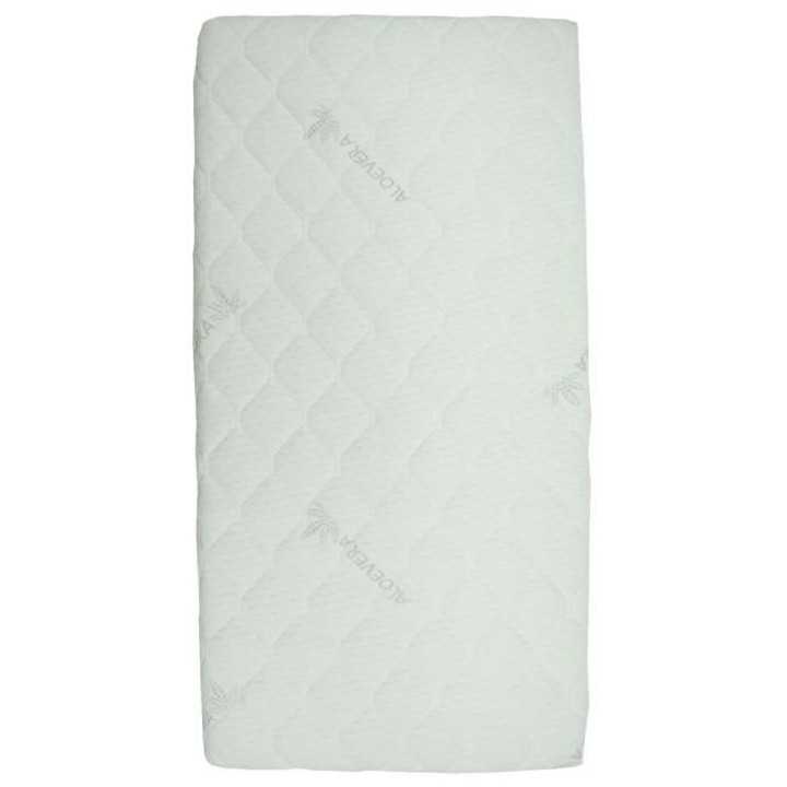 BABYCALIN Matelas de lit 24kg/m3 déhoussable Aloe Vera 60x120x10cm