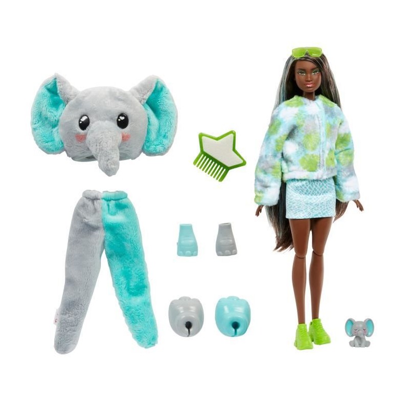 Barbie - Barbie Cutie Reveal Elephant - Poupée - 3 Ans Et +